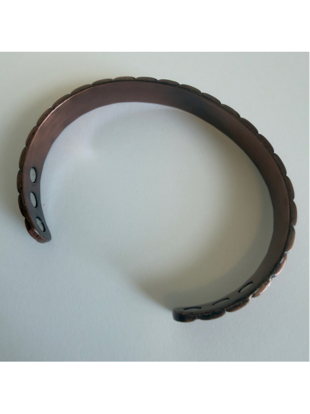 Fashion Magnetic Copper Bracelet One Size Bronze Silver - Picture 7 of 7